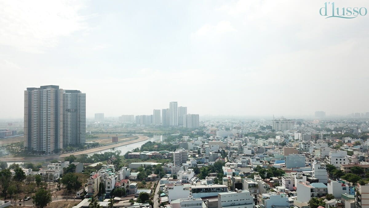 Hướng view căn hộ Precia Quận 2 13 Flycam view toàn ảnh D'Lusso Quận 2