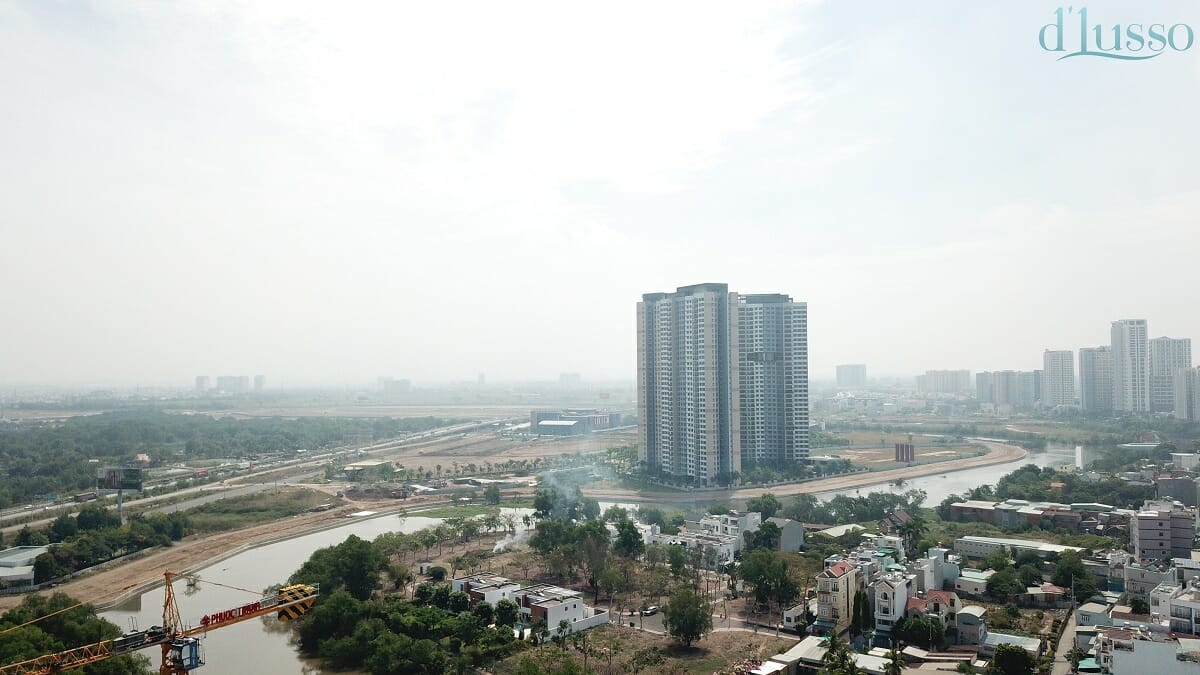 Hướng view căn hộ Precia Quận 2 14 Flycam view toàn ảnh D'Lusso Quận 2