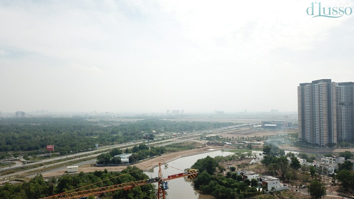 Hướng view căn hộ Precia Quận 2 15 Flycam view toàn ảnh D'Lusso Quận 2