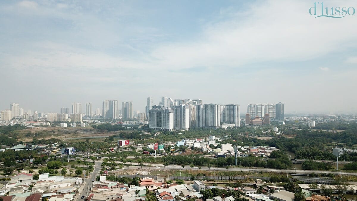 Các hướng view tại Căn hộ D'Lusso Emerald Quận 2 28 Flycam view toàn ảnh D'Lusso Quận 2