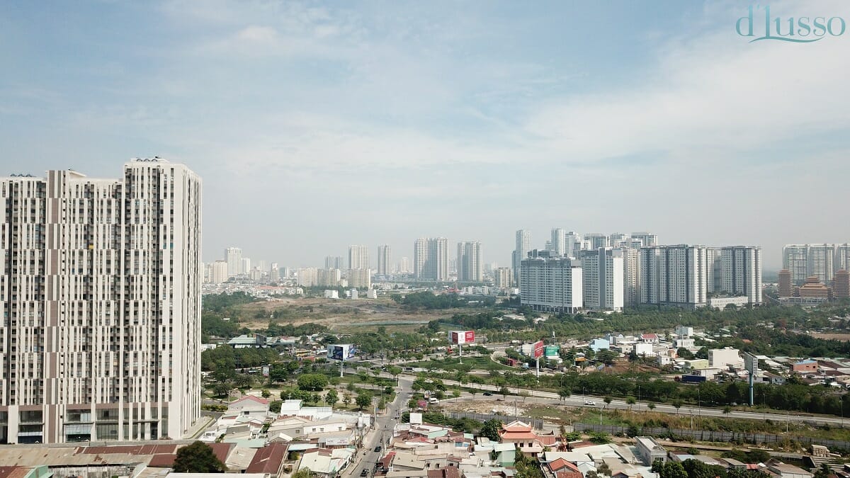 Hướng view căn hộ Precia Quận 2 18 Flycam view toàn ảnh D'Lusso Quận 2