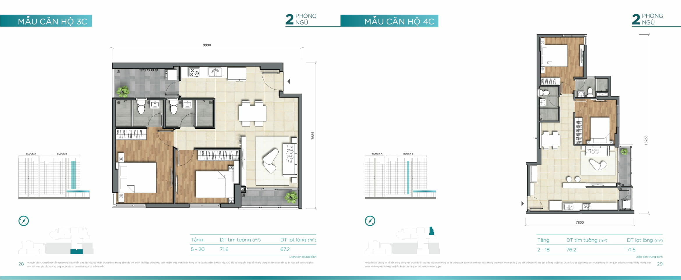Thiết kế mặt bằng căn hộ dự án D'Lusso Emerald Quận 2 28 Thiết kế căn hộ 3C + 4C D'Lusso Emerald Quận 2