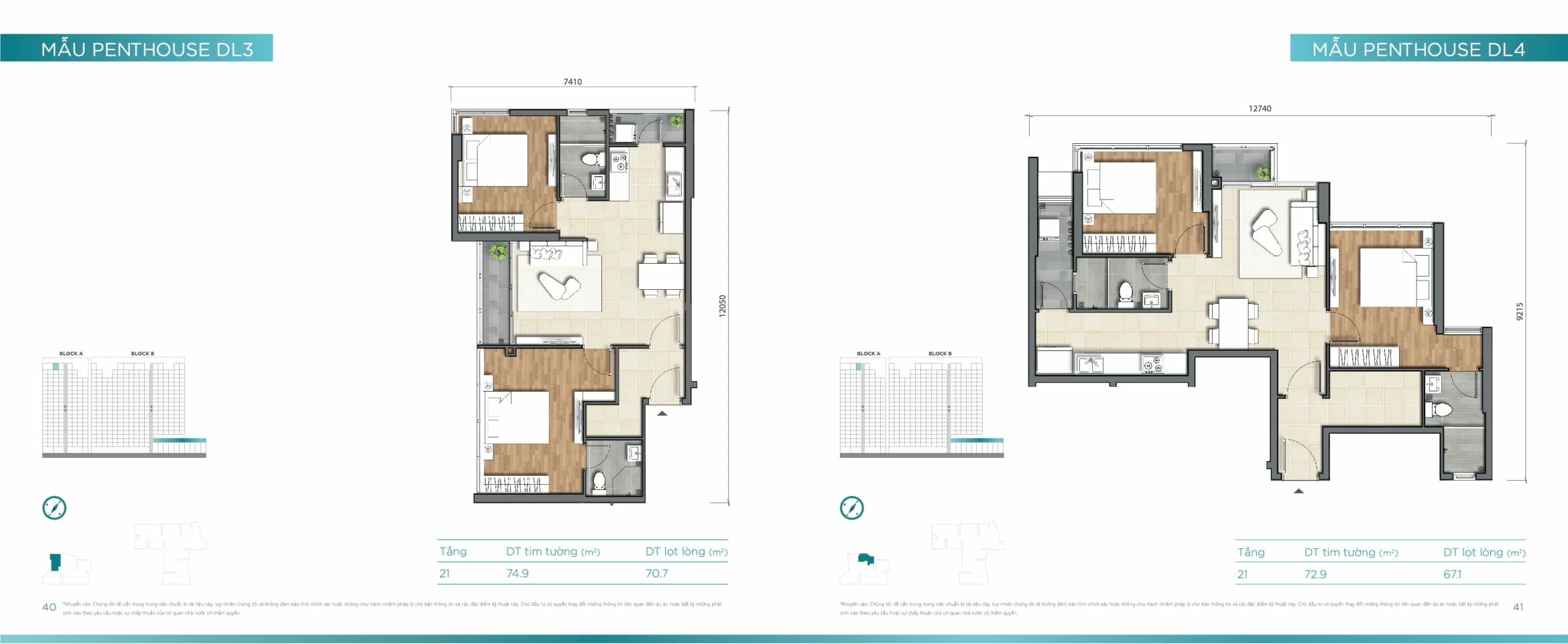 Thiết kế mặt bằng căn hộ dự án D'Lusso Emerald Quận 2 32 Thiết kế căn hộ Penthouse DL3 + DL4 D'Lusso Emerald Quận 2